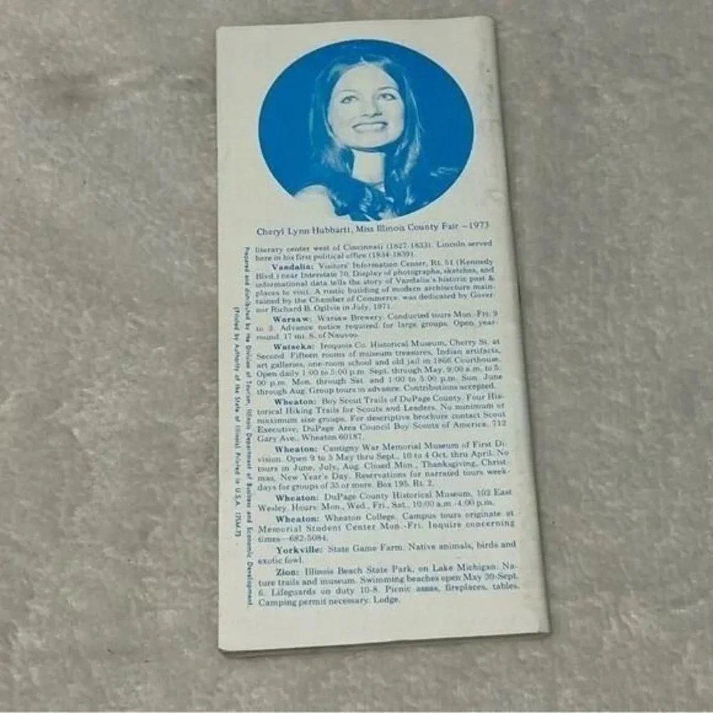 1973 Illinois Calendar of Events Vintage Brochure Booklet